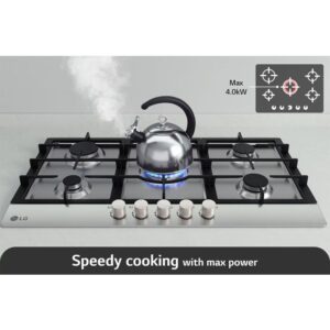 Built-in 900 Gas Cooktop 5 Burners Stainless Steel Heavy duty grates - Image 4