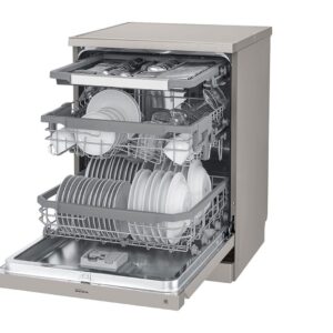 LG QuadWash™ Dishwasher, 14 Place Settings, EasyRack™ Plus, Inverter Direct Drive, Platinum Silver color QuadWash™EasyRack™ PlusInverter Direct DriveThinQ Frequently bought with… - Image 4