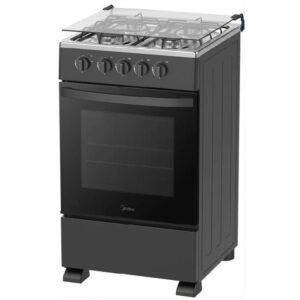 Midea Gas Oven with 4 Gas Burners 50*60 Black - Image 1