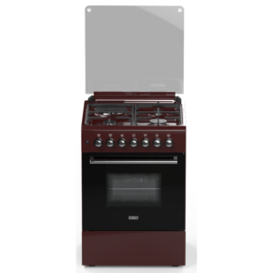 60x60cm SOLSTAR FREE STANDING OVEN (3 Gas + 1 Electric) Brown - Image 1